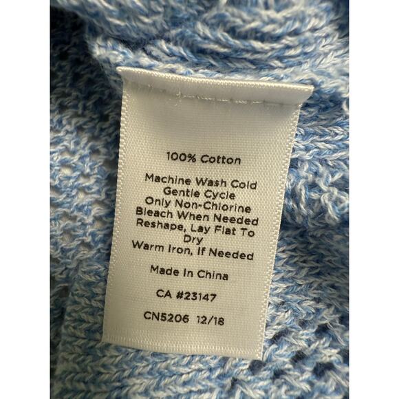 Talbots Light Blue Knit Sweater 3/4 Sleeve Size MEDIUM - Picture 10 of 10